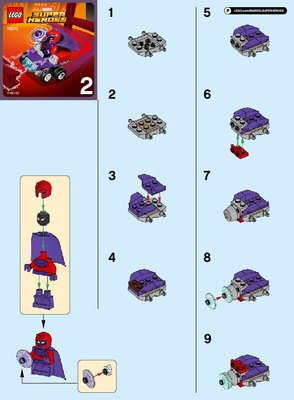 Instrucciones de Construcción - LEGO - Marvel Super Heroes - 76073 - Mighty Micros: Lobezno vs. Magneto: Page 1