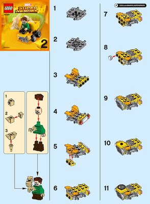 Instrucciones de Construcción - LEGO - 76089 - Mighty Micros: Scarlet Spider vs. Sandma: Page 1