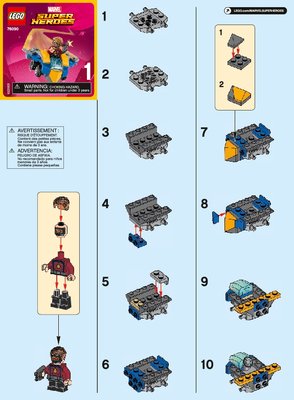 Instrucciones de Construcción - LEGO - 76090 - Mighty Micros: Star-Lord vs. Nebula: Page 1