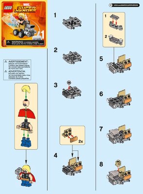 Instrucciones de Construcción - LEGO - 76091 - Mighty Micros: Thor vs. Loki: Page 1