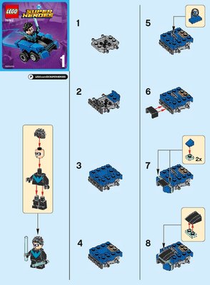 Instrucciones de Construcción - LEGO - 76093 - Mighty Micros: Nightwing™ vs. The Joker™: Page 1