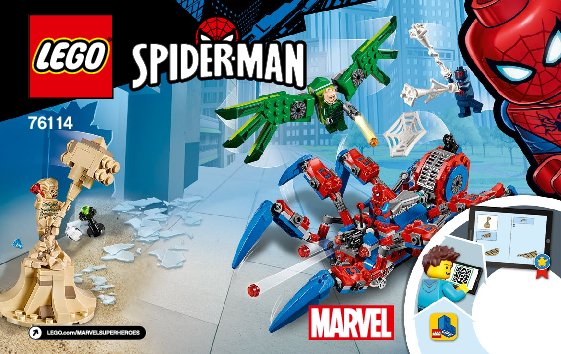 Instrucciones de Construcción - LEGO - 76114 - Spider-Man's Spider Crawler: Page 1