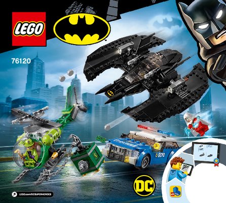 Instrucciones de Construcción - LEGO - 76120 - Batman™ Batwing and The Riddler™ Heist: Page 1