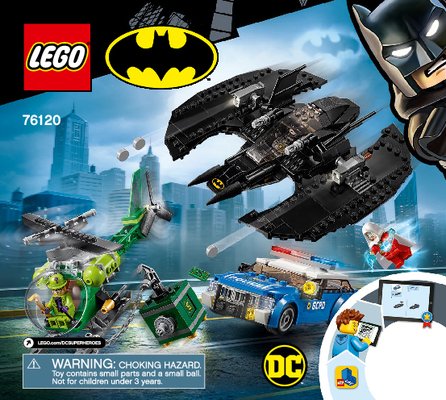 Instrucciones de Construcción - LEGO - 76120 - Batman™ Batwing and The Riddler™ Heist: Page 1