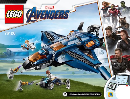 Instrucciones de Construcción - LEGO - 76126 - Avengers Ultimate Quinjet: Page 1